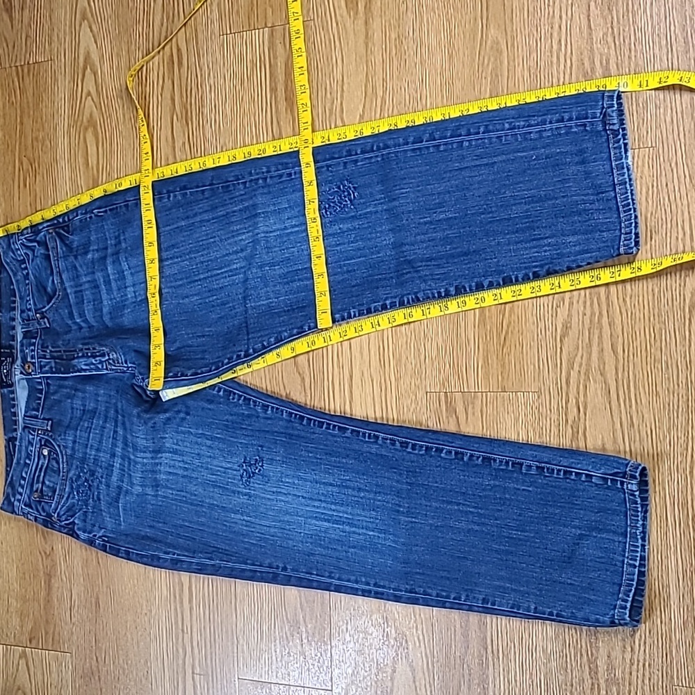 LUCKY BRAND 34x28 221 ORIGINAL STRAIGHT MENS PRE-OWNED DENIM BLUE JEANS